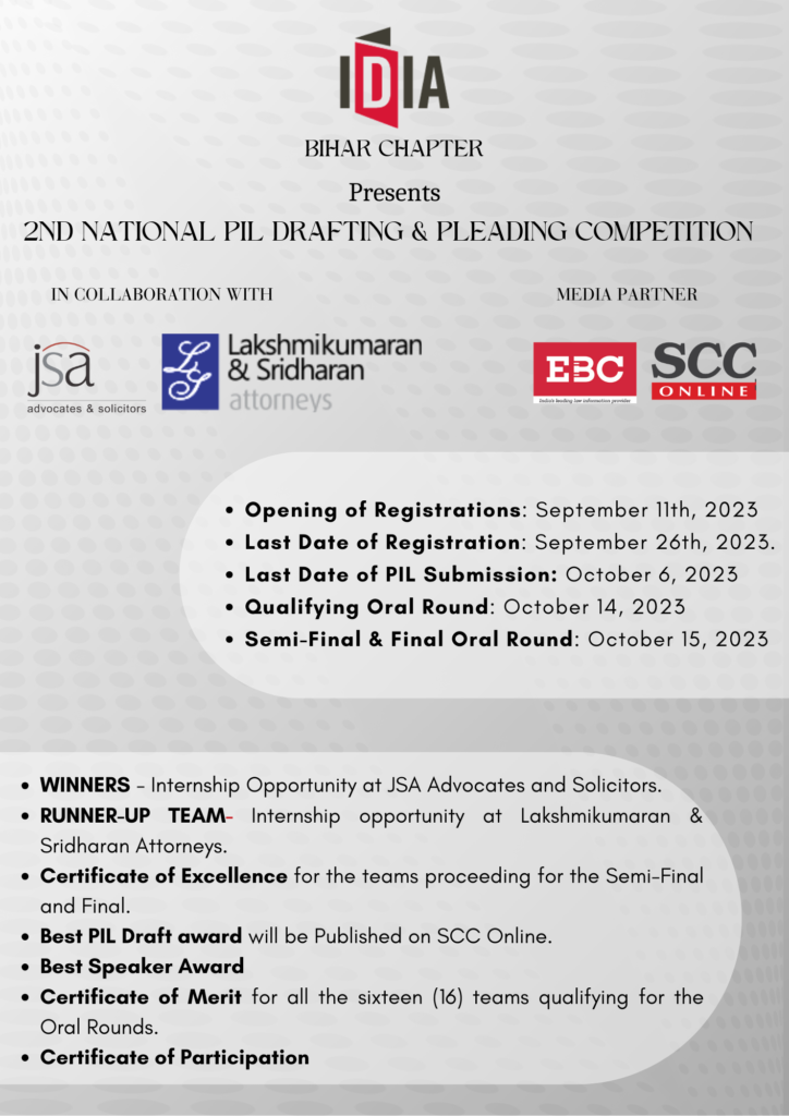 2nd National PIL Drafting & Pleading Competition, 2023